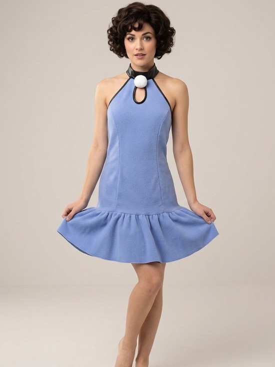 Rubie's Costume Co Dresses & Skirts - Rubie’s The Flintstones Betty Rubble Cosplay Halter Costume Dress Blue XS